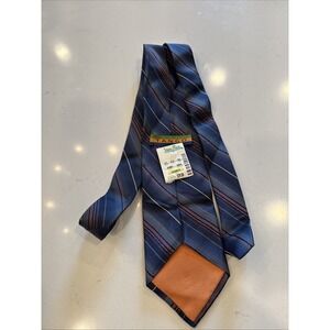 NWT Tango 100% Silk‎ Tie Orange Blue